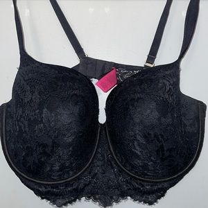 38DD black lace adjustable bra.